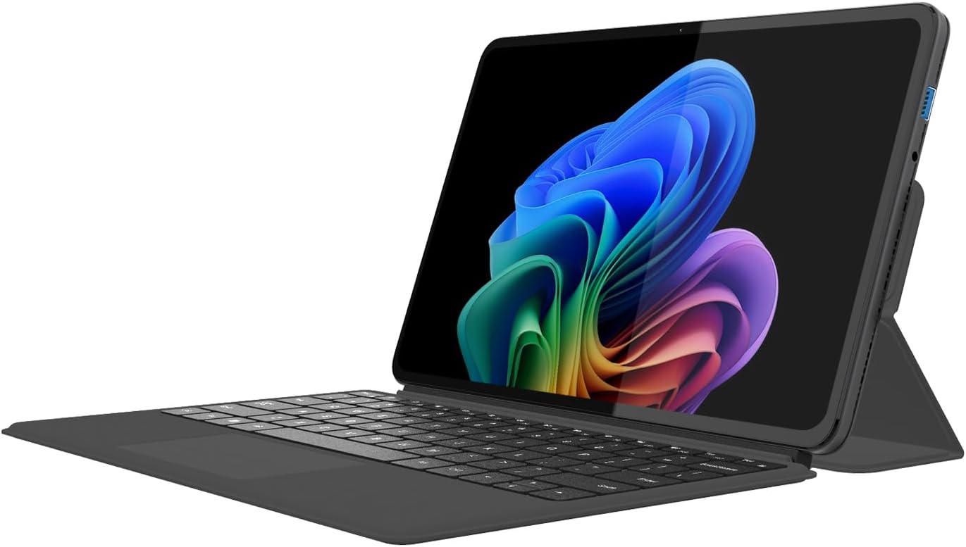 2-in-1 Laptop/Tablet (2026), 1-Year Office 365, 10.1" FHD IPS Touchscreen | Windows 11 PC with Magnetic Keyboard, 8GB RAM 256GB SSD, 6500Y Processor, USB-C, 2 Stereo Speakers for Home Office Students