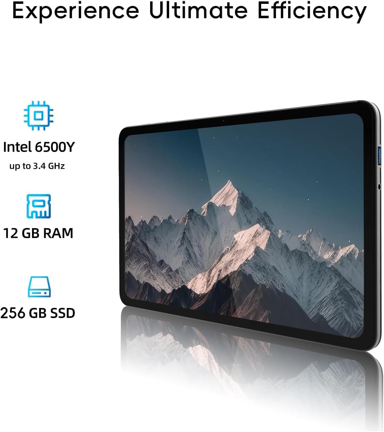 2-in-1 Laptop/Tablet (2026), 1-Year Office 365, 10.1" FHD IPS Touchscreen | Windows 11 PC with Magnetic Keyboard, 8GB RAM 256GB SSD, 6500Y Processor, USB-C, 2 Stereo Speakers for Home Office Students - Image 4