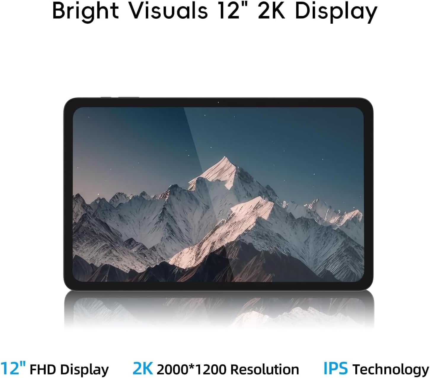 2-in-1 Laptop/Tablet, 12" 2K FHD IPS Touchscreen, 12GB RAM 256GB SSD | Windows 11 PC with Magnetic Keyboard, 6500Y Processor, USB-C, 2 Stereo Speakers for Home Office Students Business - Image 3