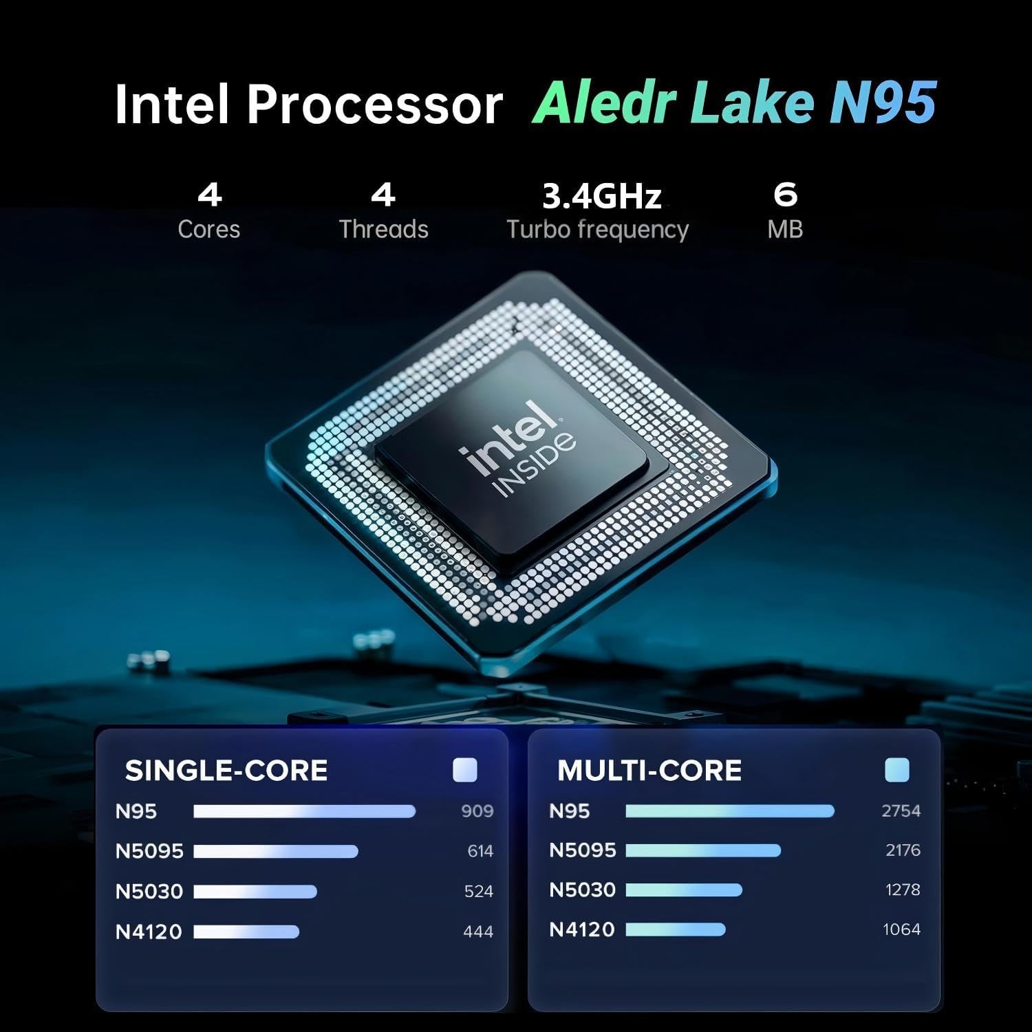 2026 Laptop 15.6" HD IPS Display Laptop with N95 Processor, Laptops 16GB RAM 256GB SSD Work Laptops UHD Graphics, Student Laptop Business Computer Light&Thin, Metal Shell, Webcam, Win, Type-C, USB3.2 - Image 2