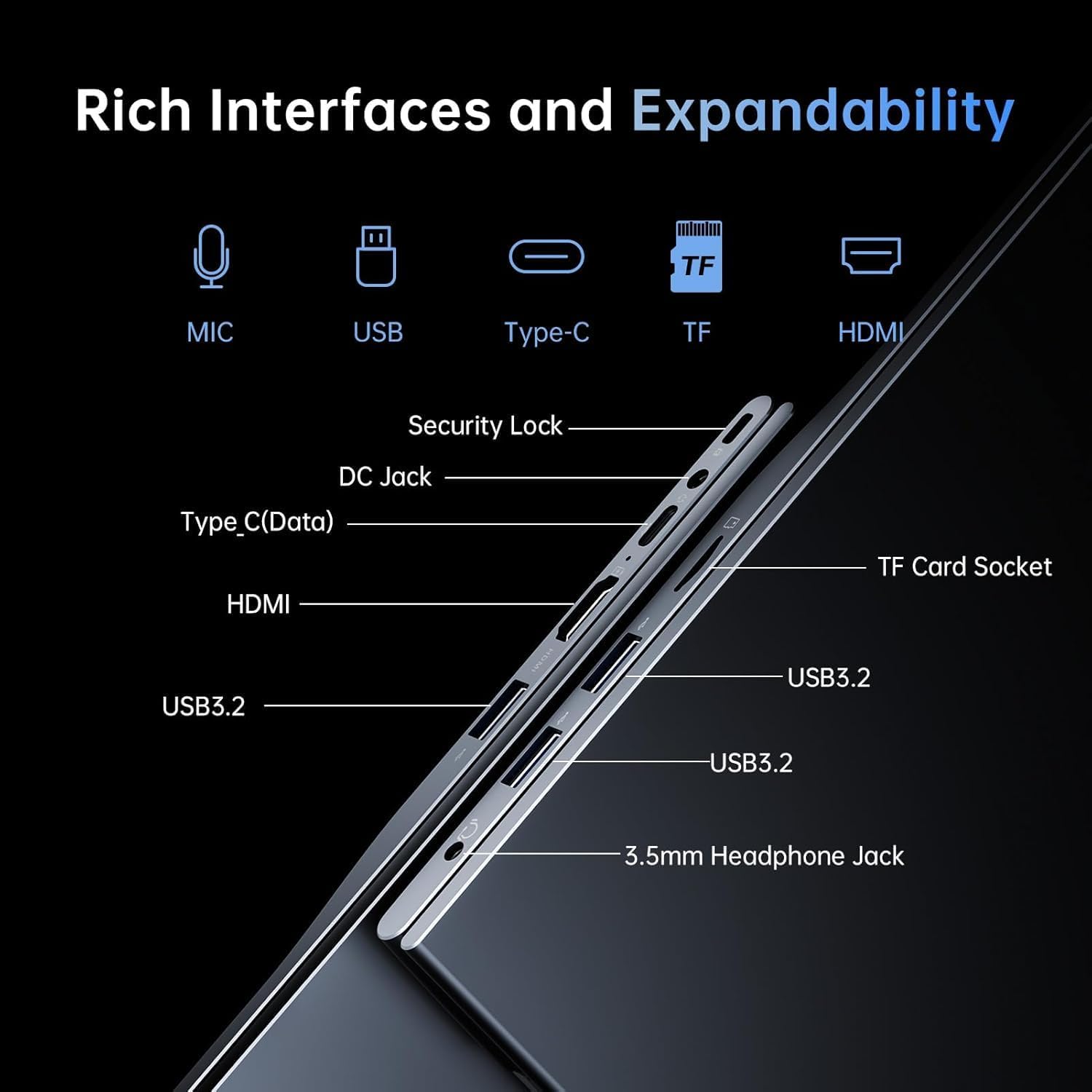 2026 Laptop 15.6" HD IPS Display Laptop with N95 Processor, Laptops 16GB RAM 256GB SSD Work Laptops UHD Graphics, Student Laptop Business Computer Light&Thin, Metal Shell, Webcam, Win, Type-C, USB3.2 - Image 4