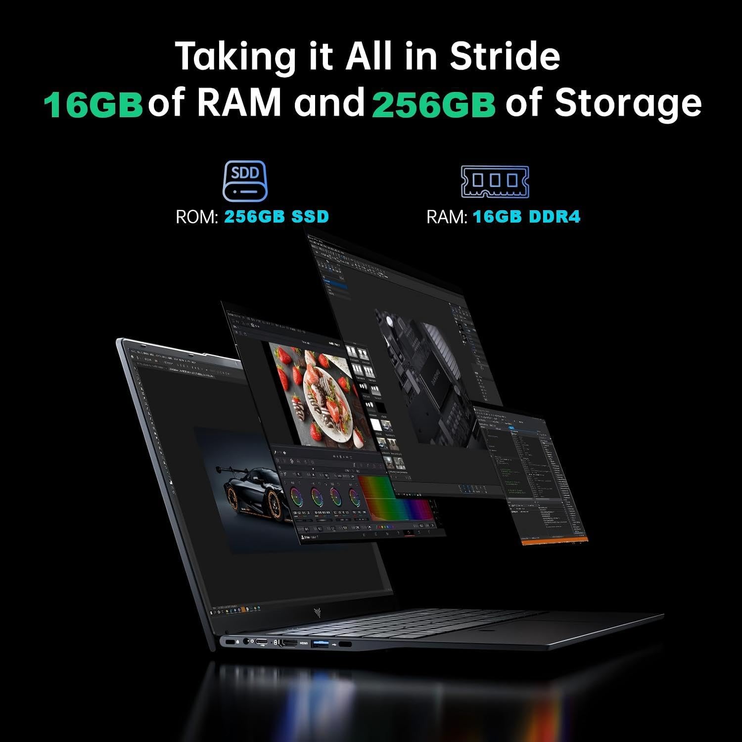 2026 Laptop 15.6" HD IPS Display Laptop with N95 Processor, Laptops 16GB RAM 256GB SSD Work Laptops UHD Graphics, Student Laptop Business Computer Light&Thin, Metal Shell, Webcam, Win, Type-C, USB3.2 - Image 6