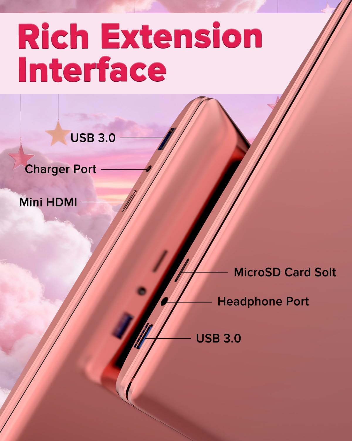 2026 Latest Laptop Computer Notebook,15.6" IPS FHD Display,8GB RAM 256GB SSD,Celeron N5100 Processor,WiFi5,BT5.0,USB3.0,Backlit keyboard,Fingerprint for Business Home Office and Students,Rose Gold - Image 7